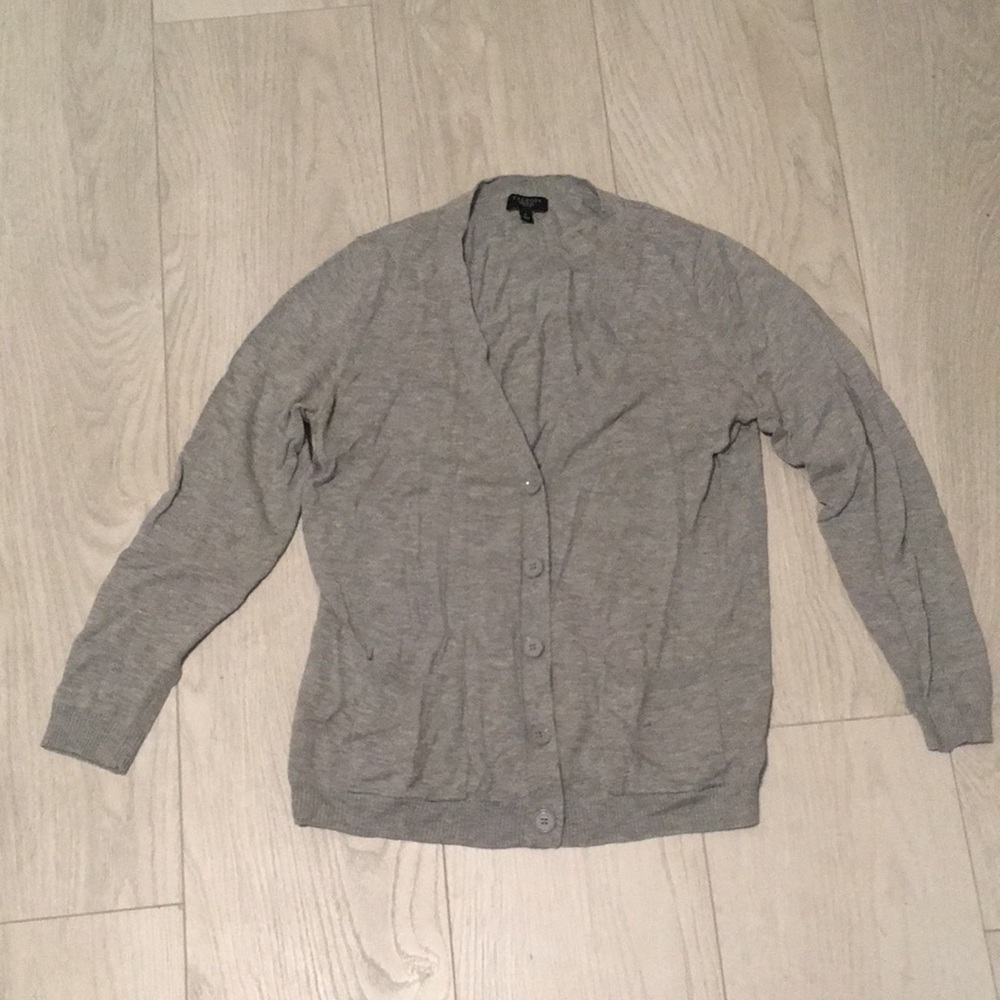 Talbots Petite Small Grey Cardigan